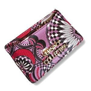 Versace Couture Pink Paisley card holder